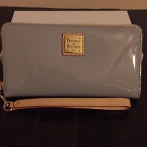 Dooney & Bourke Zip Around Patent Leather Wristlet